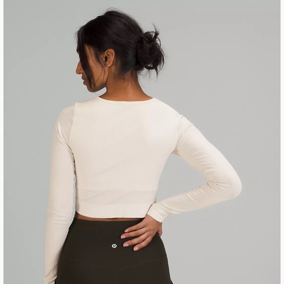 Lululemon Ebb To Street LS Shirt * White Opal - Picture 3 of 6